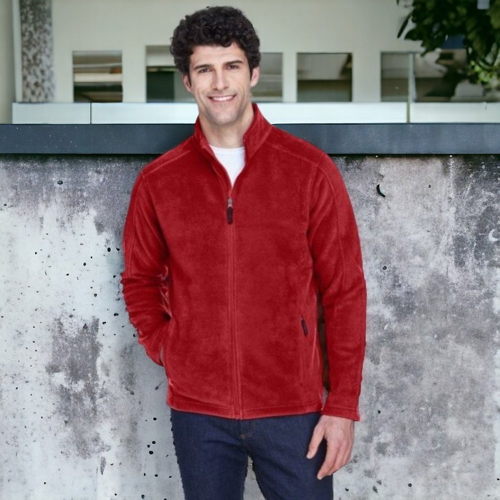 NWT Mens Classic Red North End Core 365 Journey Full Zip Fleece Jacket  …